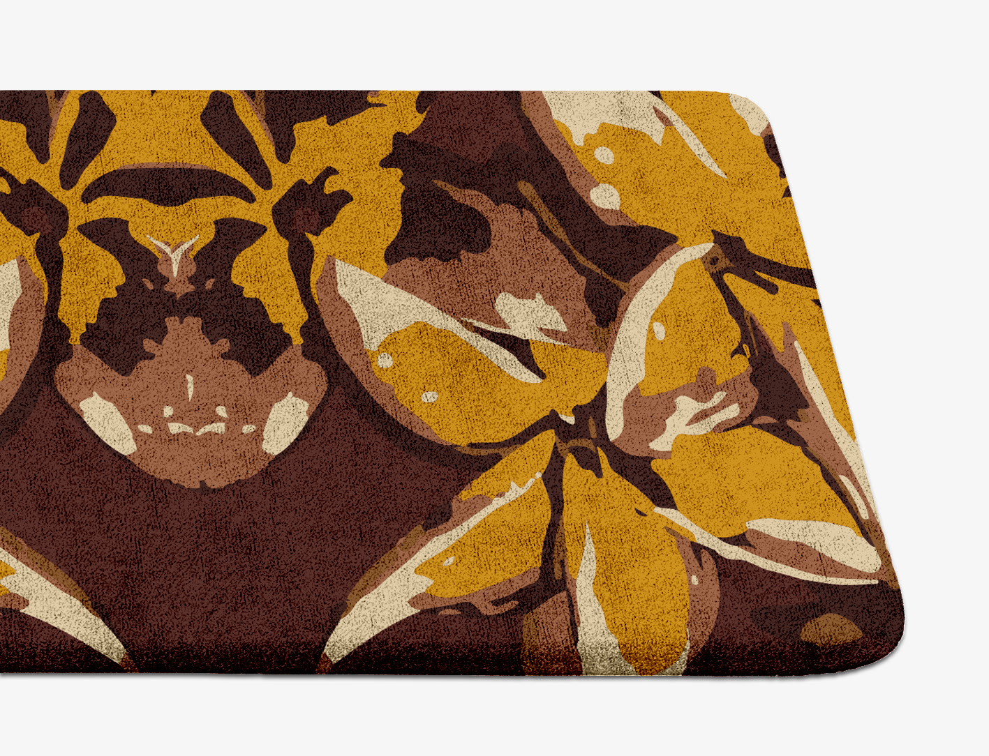 Aristate Floral Runner Hand Tufted Bamboo Silk Custom Rug by Rug Artisan