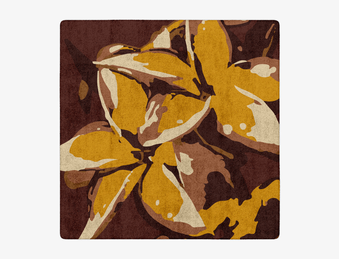 Aristate Floral Square Hand Tufted Bamboo Silk Custom Rug by Rug Artisan