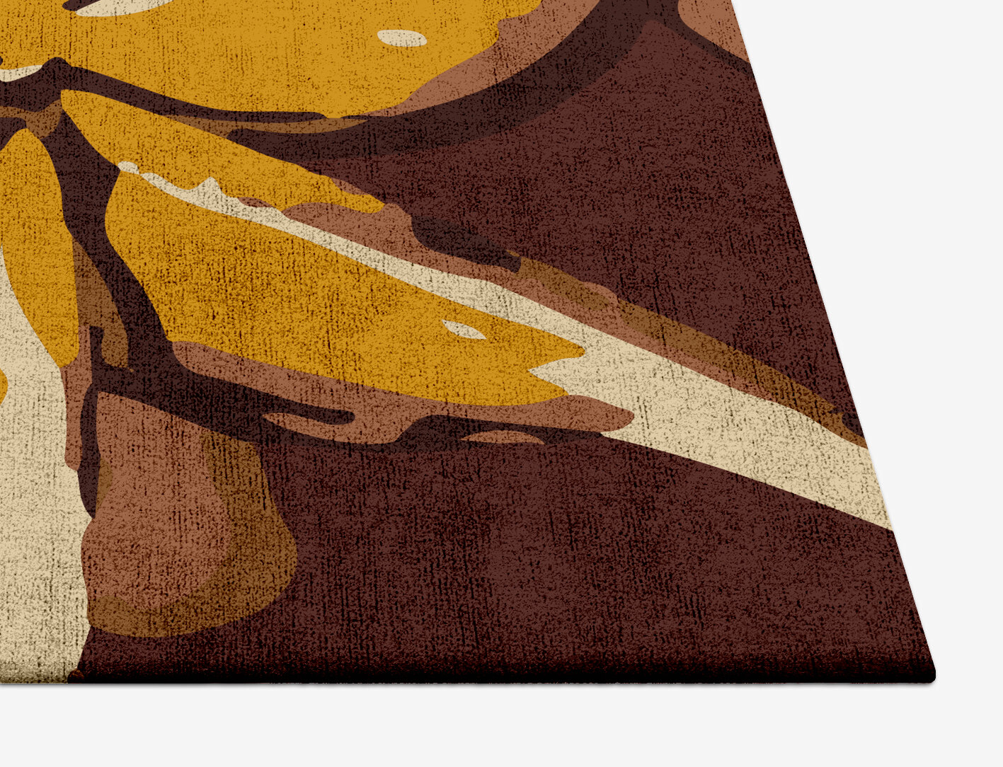 Aristate Floral Square Hand Tufted Bamboo Silk Custom Rug by Rug Artisan