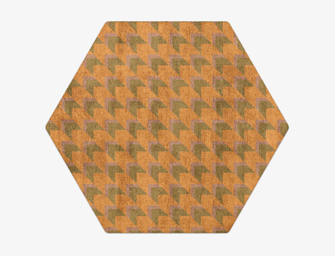 Arrow Modern Geometrics Hexagon Hand Tufted Bamboo Silk Custom Rug by Rug Artisan