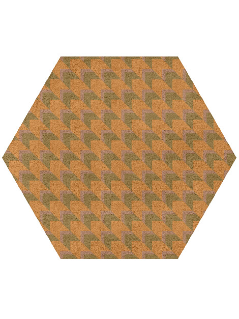 Arrow Modern Geometrics Hexagon Hand Tufted Pure Wool Custom Rug by Rug Artisan
