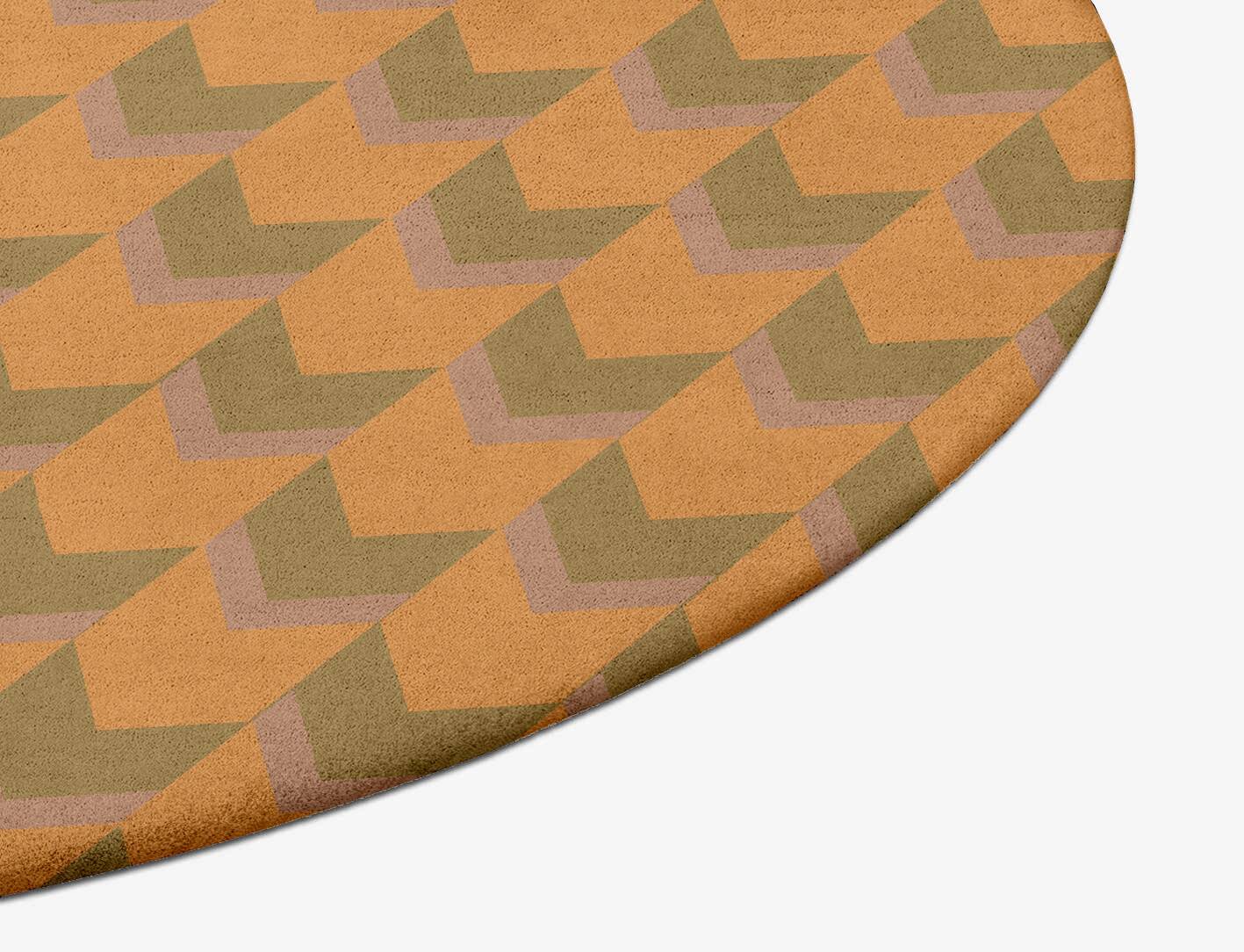 Arrow Modern Geometrics Oval Hand Tufted Pure Wool Custom Rug by Rug Artisan