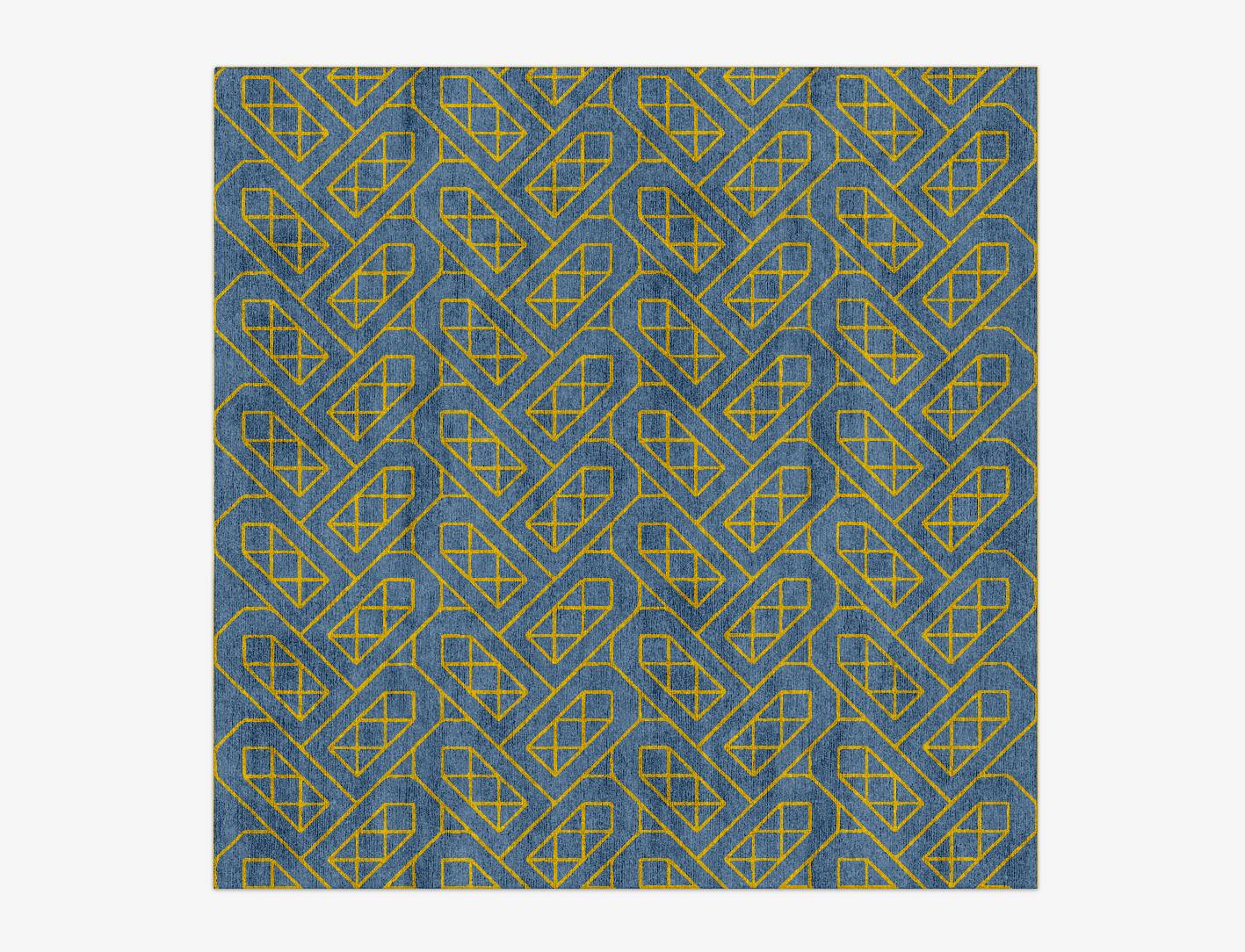 Arrowheads Modern Geometrics Square Hand Knotted Bamboo Silk Custom Rug by Rug Artisan