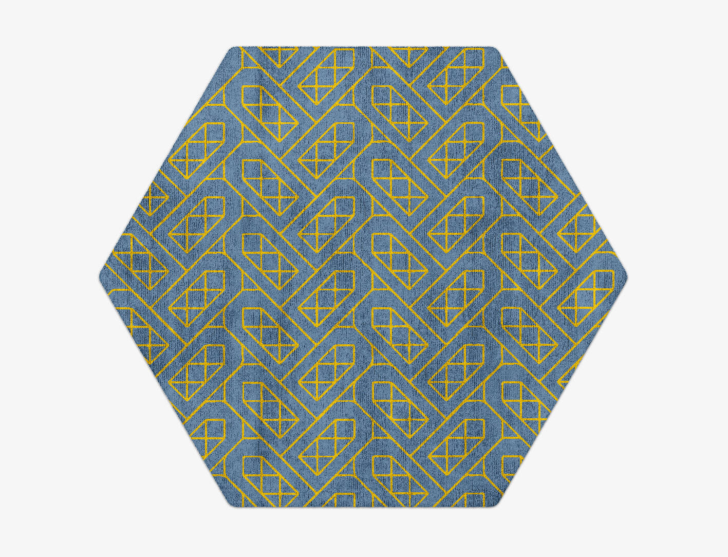 Arrowheads Modern Geometrics Hexagon Hand Tufted Bamboo Silk Custom Rug by Rug Artisan
