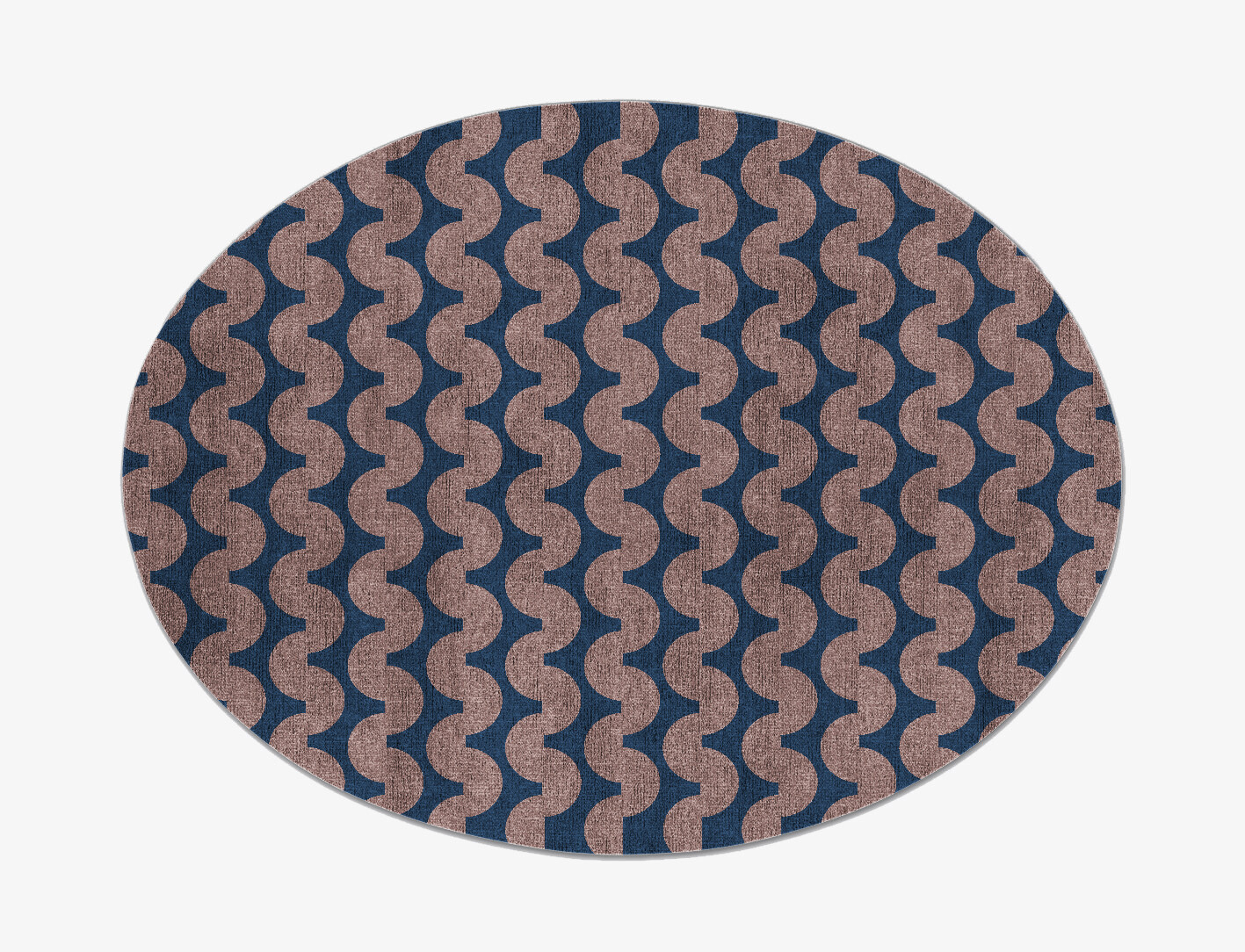 Artemis Geometric Oval Flatweave Bamboo Silk Custom Rug by Rug Artisan