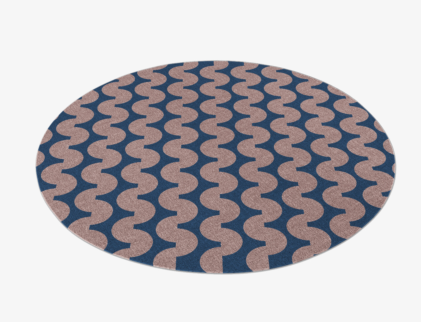Artemis Geometric Round Flatweave New Zealand Wool Custom Rug by Rug Artisan