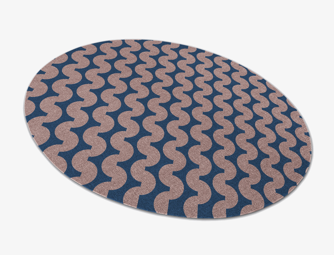 Artemis Geometric Oval Outdoor Recycled Yarn Custom Rug by Rug Artisan