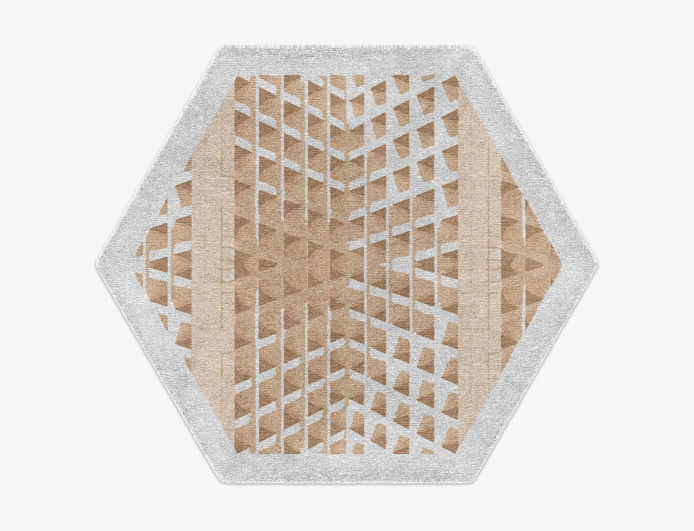 Artua Origami Hexagon Hand Knotted Tibetan Wool Custom Rug by Rug Artisan