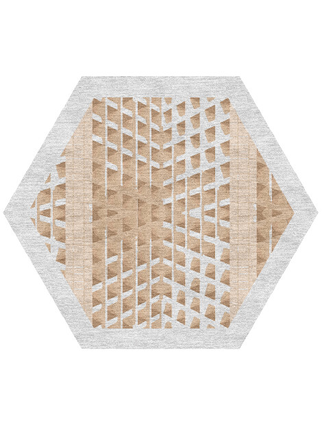 Artua Origami Hexagon Hand Knotted Tibetan Wool Custom Rug by Rug Artisan