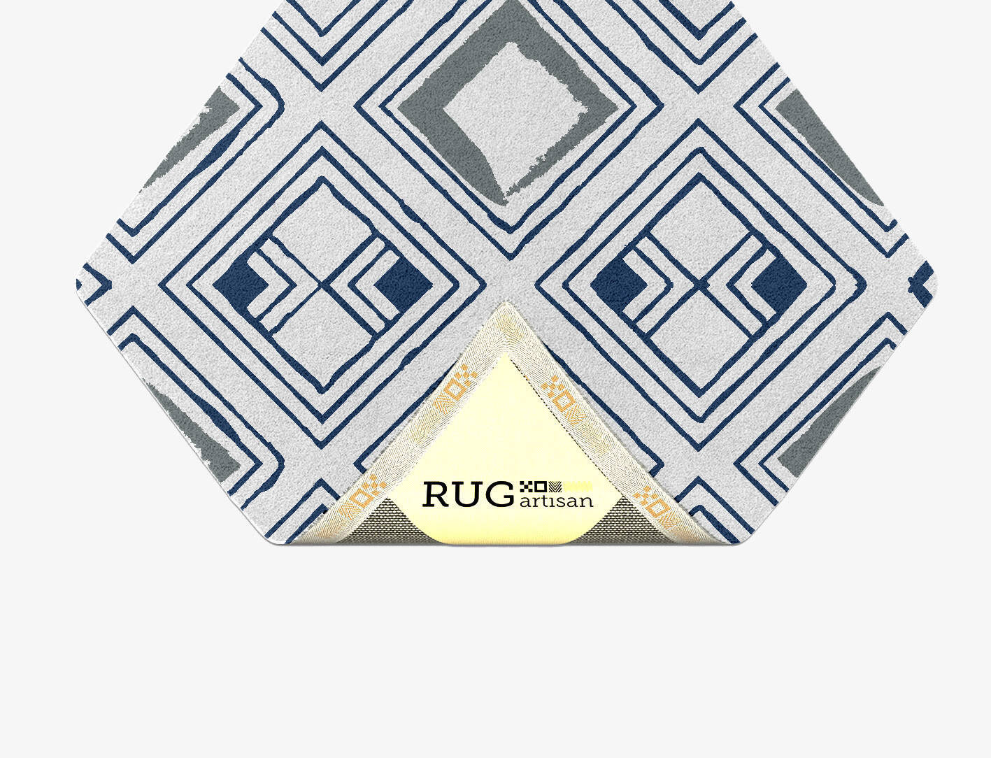 Aruba Batik Diamond Hand Tufted Pure Wool Custom Rug by Rug Artisan