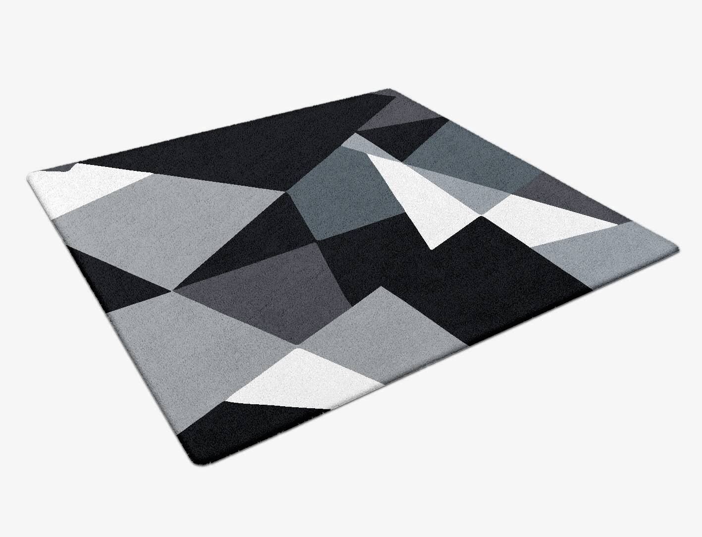 Ash Paper Monochrome Square Hand Tufted Pure Wool Custom Rug by Rug Artisan
