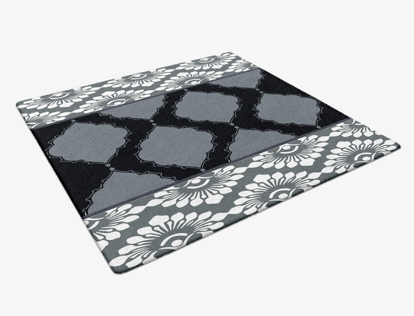 Ash Trope Monochrome Square Hand Tufted Pure Wool Custom Rug by Rug Artisan