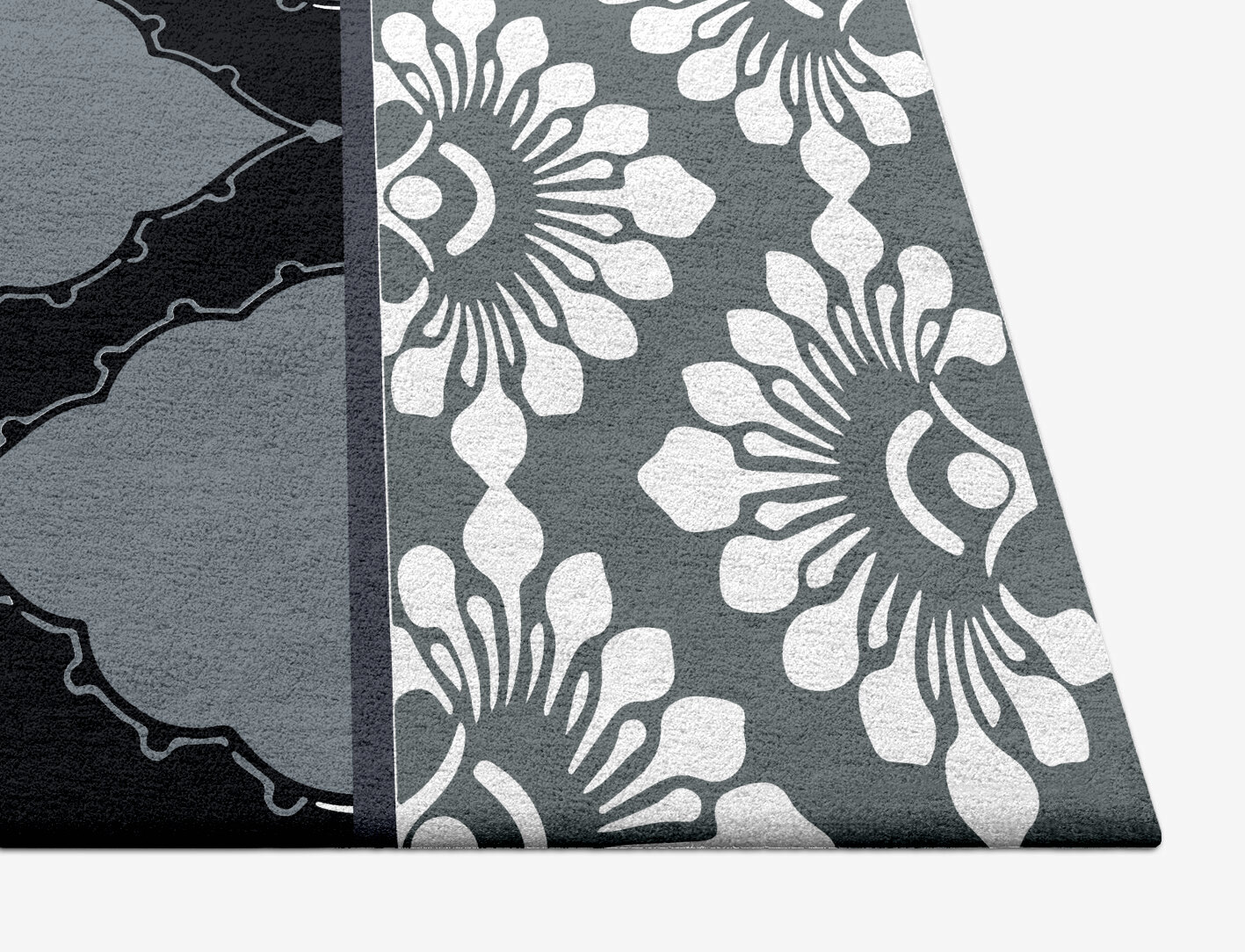 Ash Trope Monochrome Square Hand Tufted Pure Wool Custom Rug by Rug Artisan