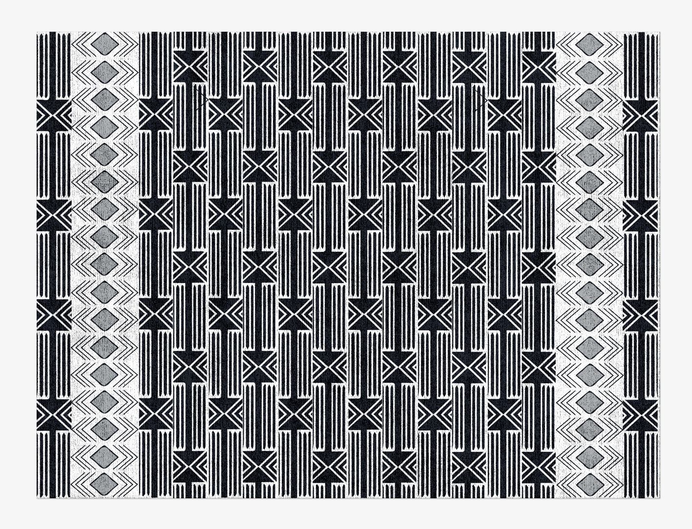 Ashen Weave Monochrome Rectangle Hand Knotted Bamboo Silk Custom Rug by Rug Artisan