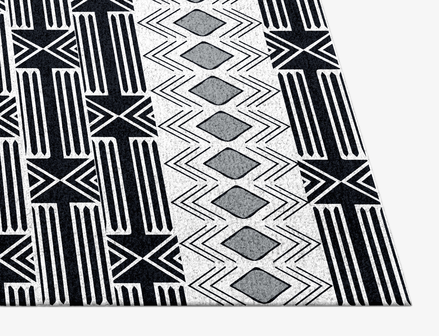Ashen Weave Monochrome Rectangle Hand Knotted Tibetan Wool Custom Rug by Rug Artisan