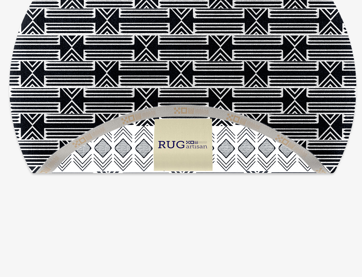 Ashen Weave Monochrome Round Hand Knotted Tibetan Wool Custom Rug by Rug Artisan