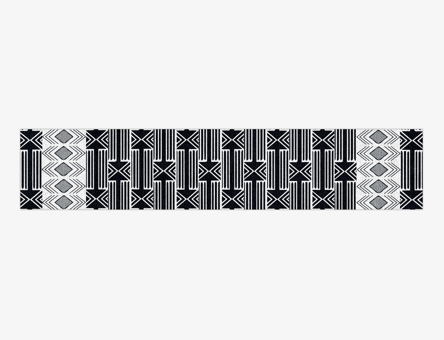 Ashen Weave Monochrome Runner Hand Knotted Tibetan Wool Custom Rug by Rug Artisan