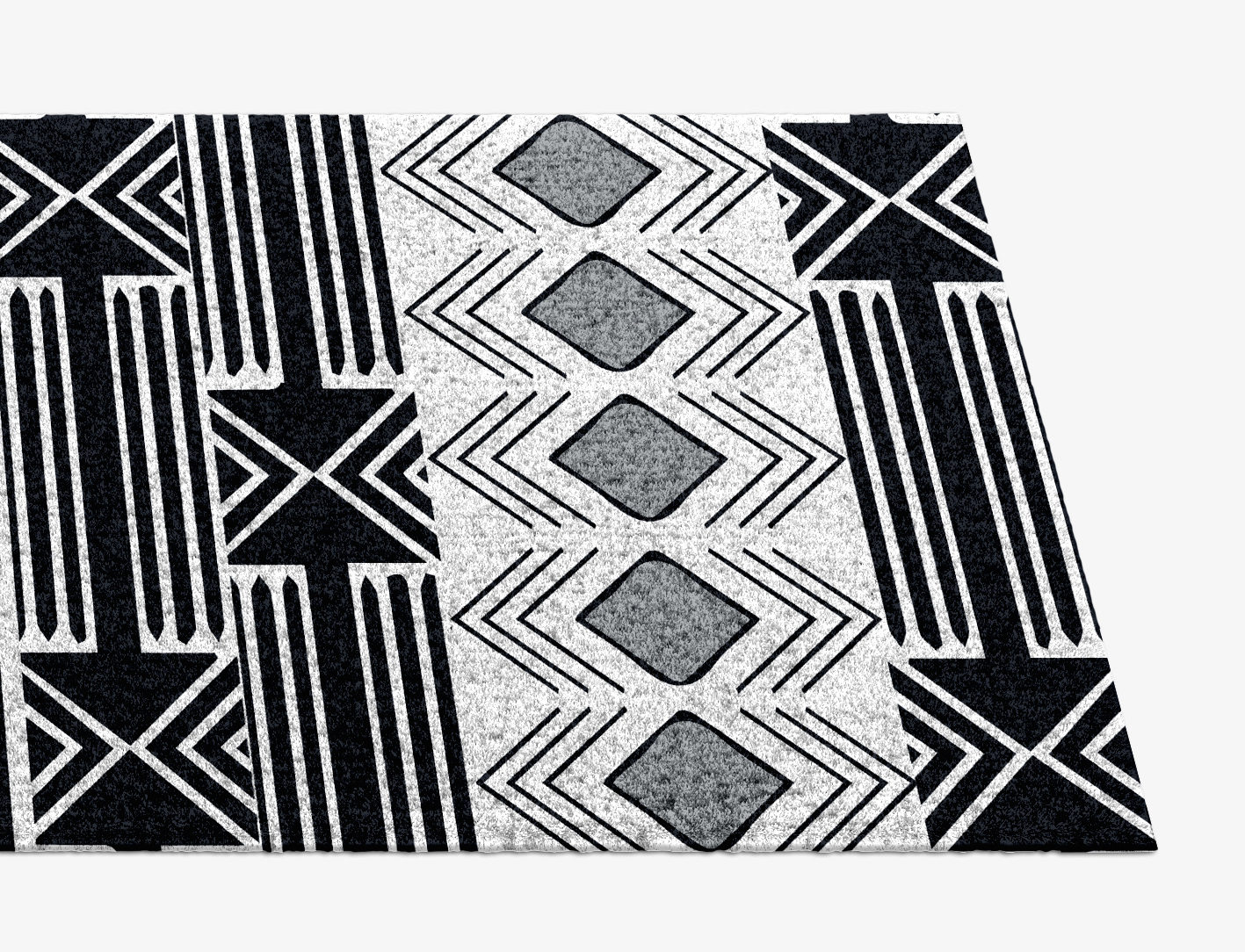Ashen Weave Monochrome Runner Hand Knotted Tibetan Wool Custom Rug by Rug Artisan