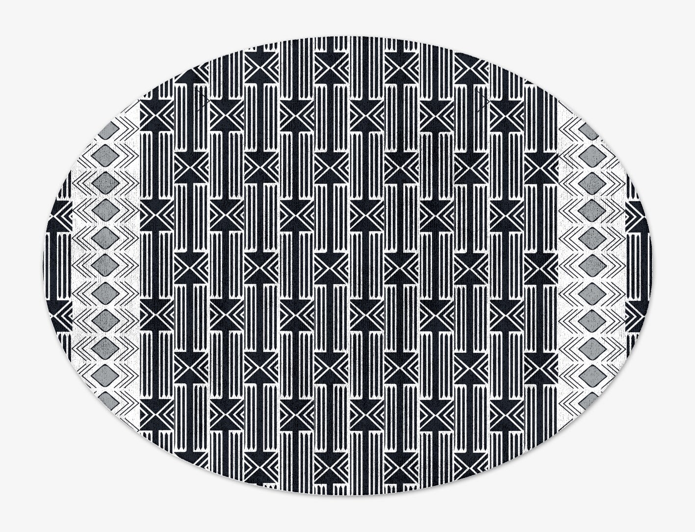 Ashen Weave Monochrome Oval Hand Tufted Bamboo Silk Custom Rug by Rug Artisan