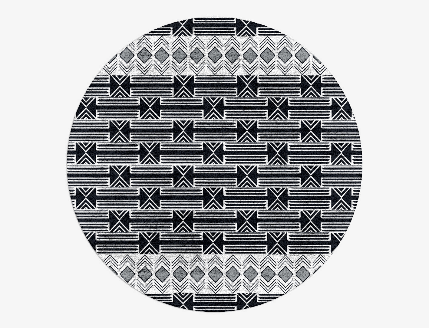 Ashen Weave Monochrome Round Hand Tufted Bamboo Silk Custom Rug by Rug Artisan