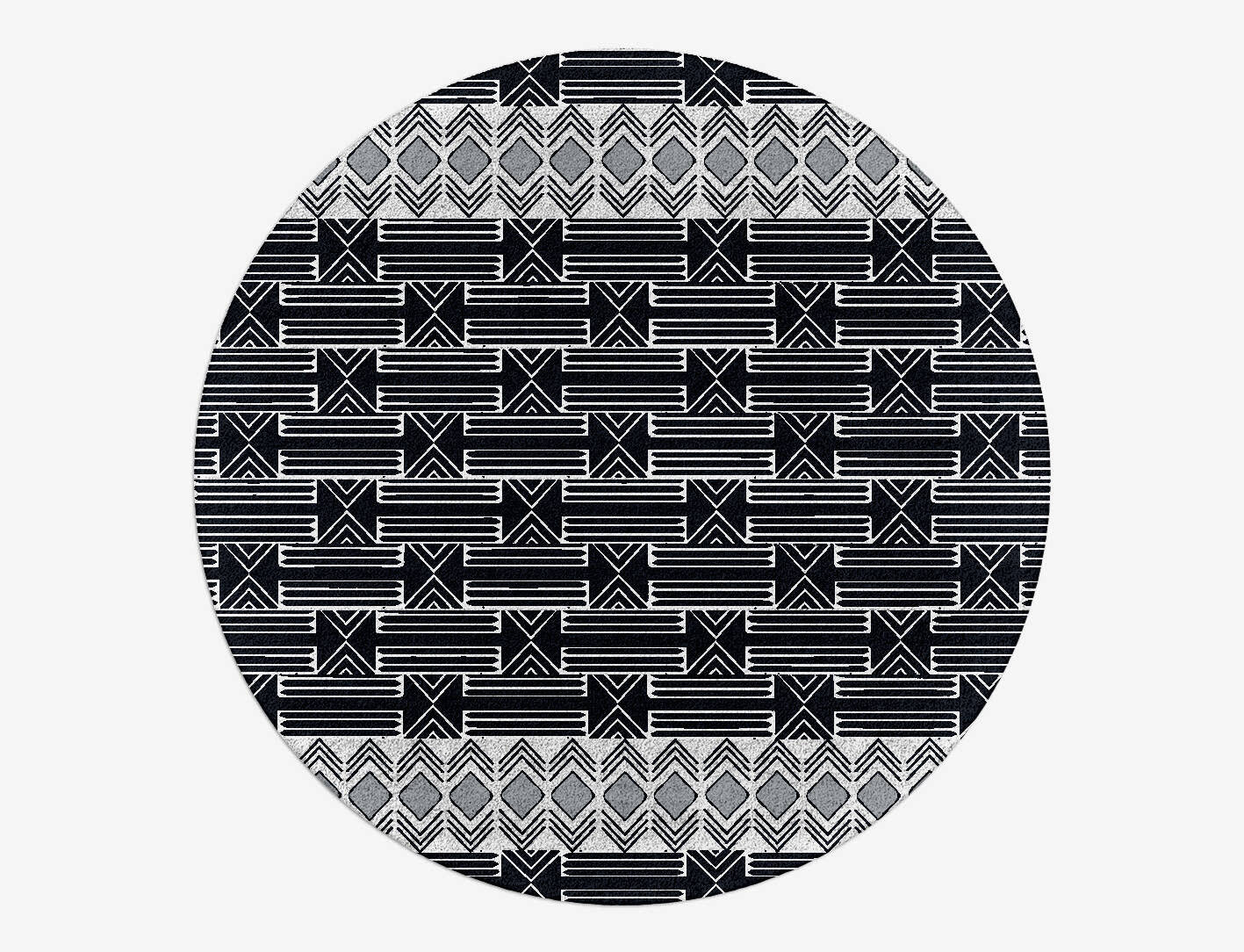 Ashen Weave Monochrome Round Hand Tufted Pure Wool Custom Rug by Rug Artisan