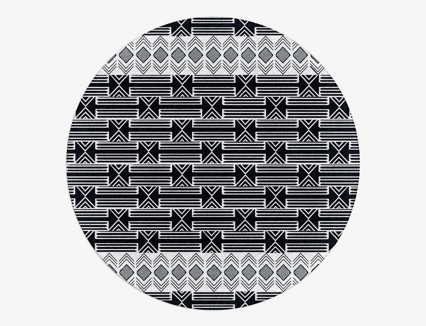 Ashen Weave Monochrome Round Hand Tufted Pure Wool Custom Rug by Rug Artisan