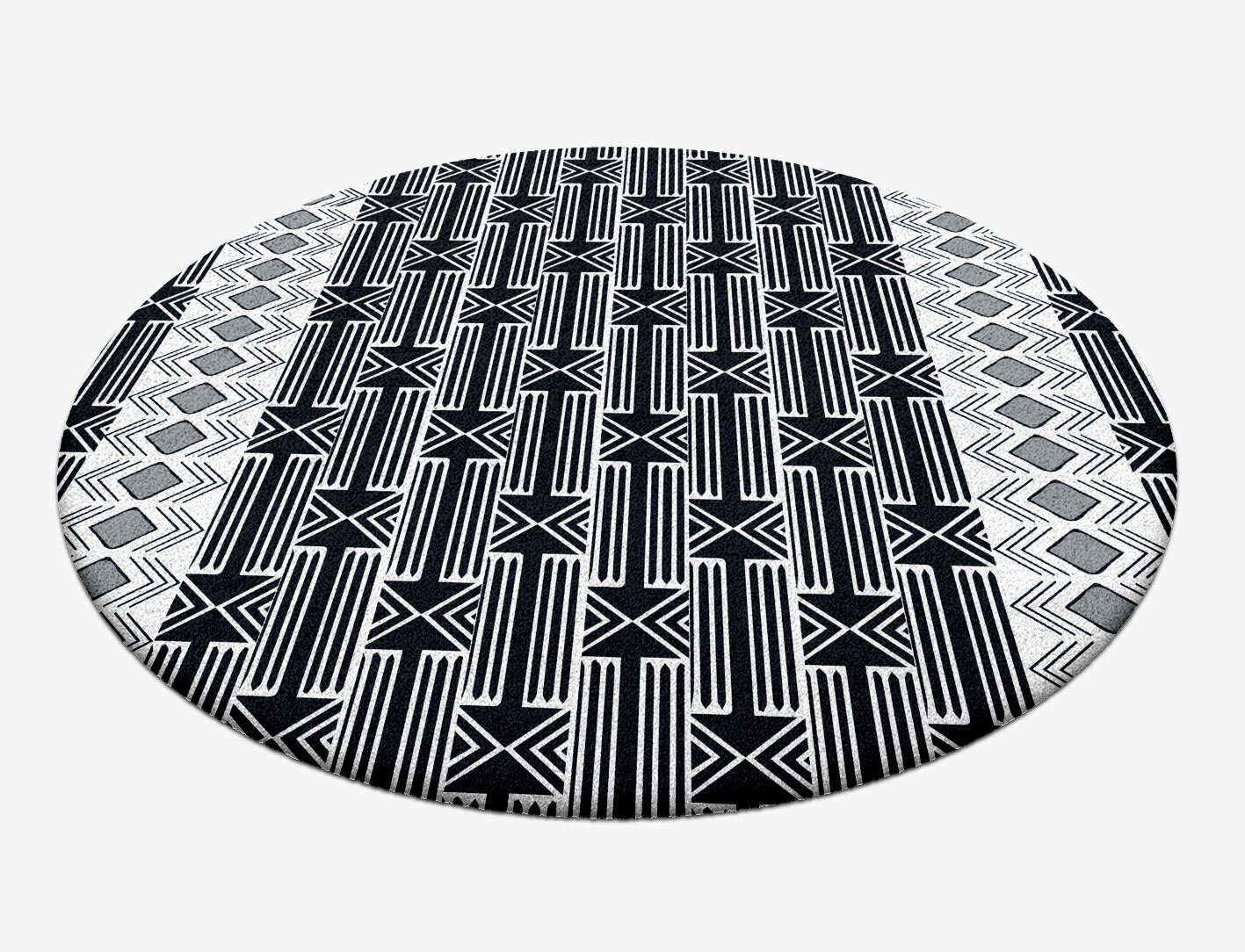 Ashen Weave Monochrome Round Hand Tufted Pure Wool Custom Rug by Rug Artisan
