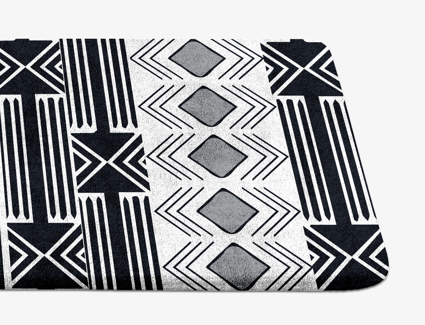 Ashen Weave Monochrome Runner Hand Tufted Bamboo Silk Custom Rug by Rug Artisan