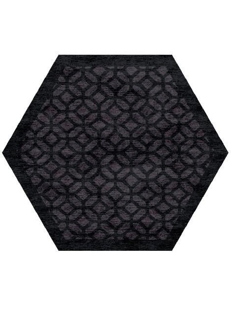 Ashet Geometric Hexagon Hand Knotted Bamboo Silk Custom Rug by Rug Artisan