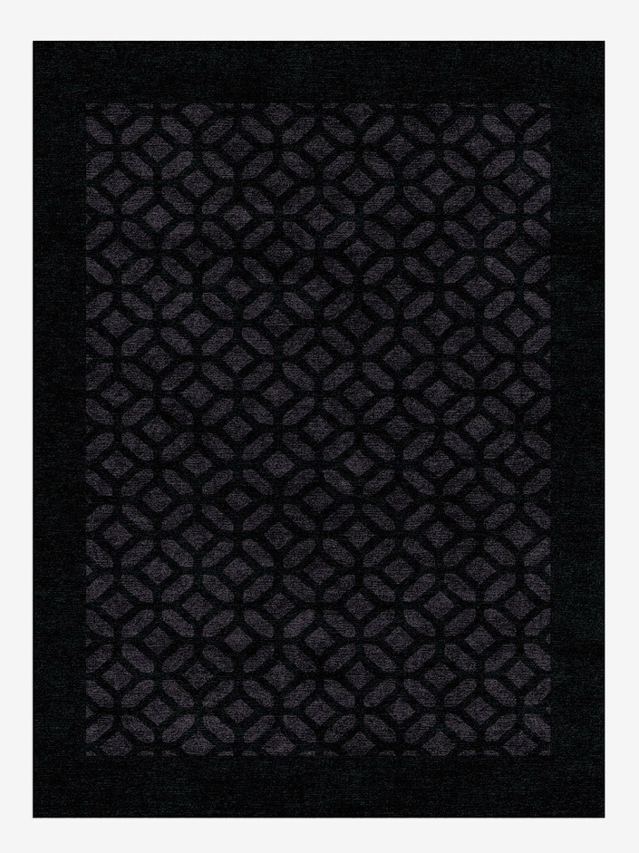 Ashet Geometric Rectangle Hand Knotted Bamboo Silk Custom Rug by Rug Artisan