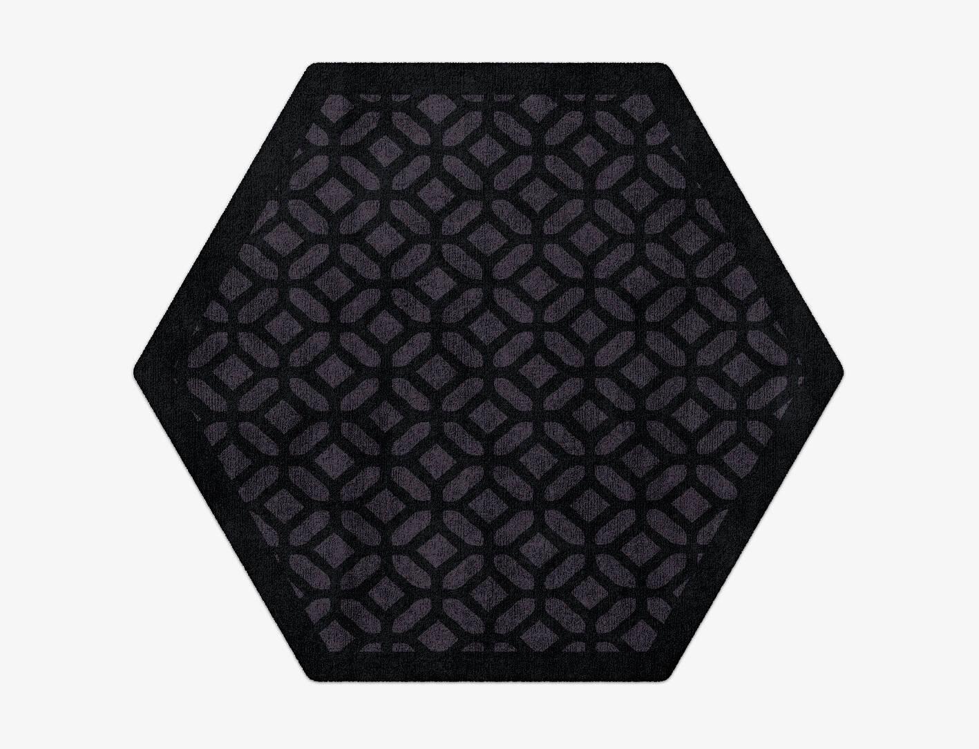 Ashet Geometric Hexagon Hand Tufted Bamboo Silk Custom Rug by Rug Artisan