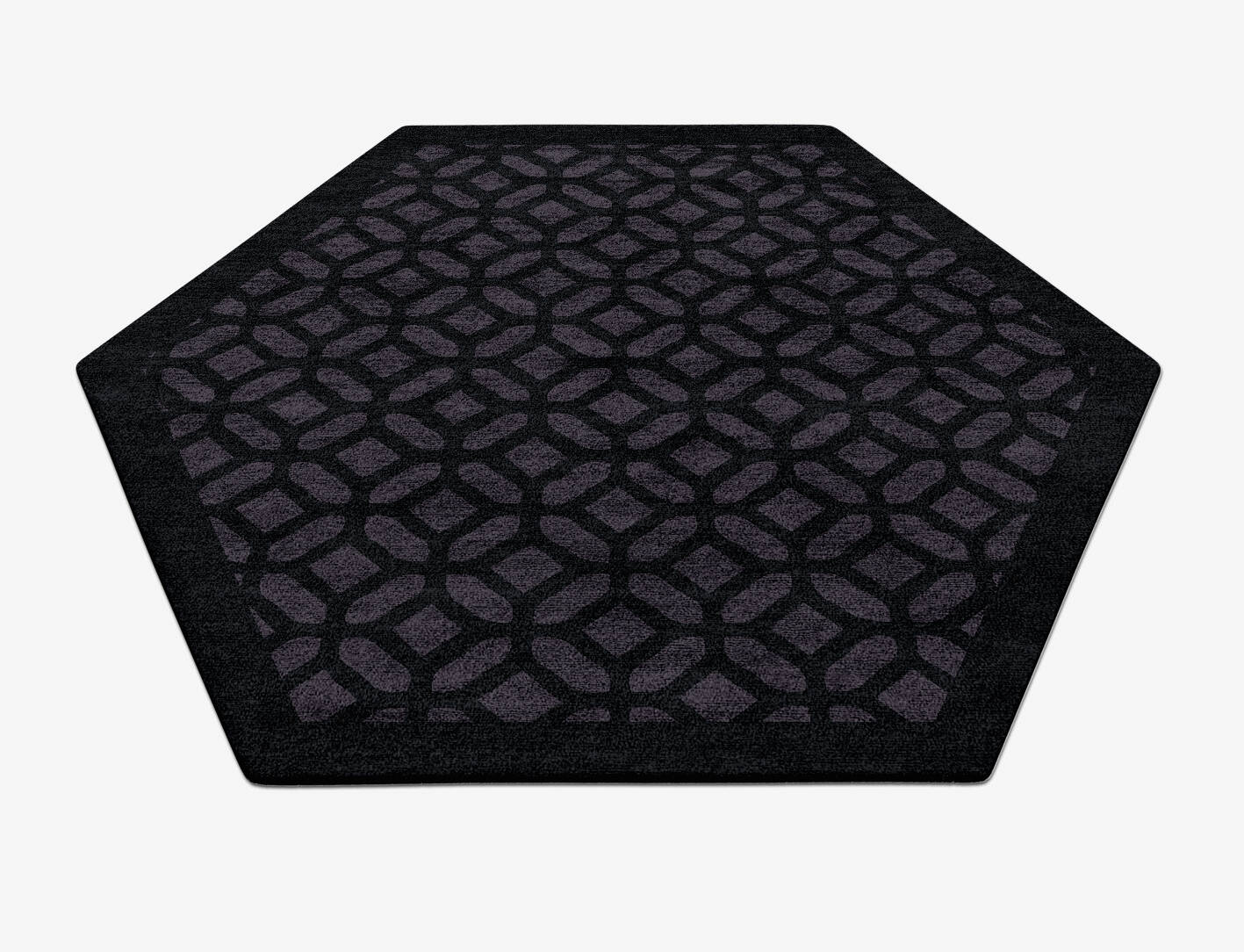 Ashet Geometric Hexagon Hand Tufted Bamboo Silk Custom Rug by Rug Artisan