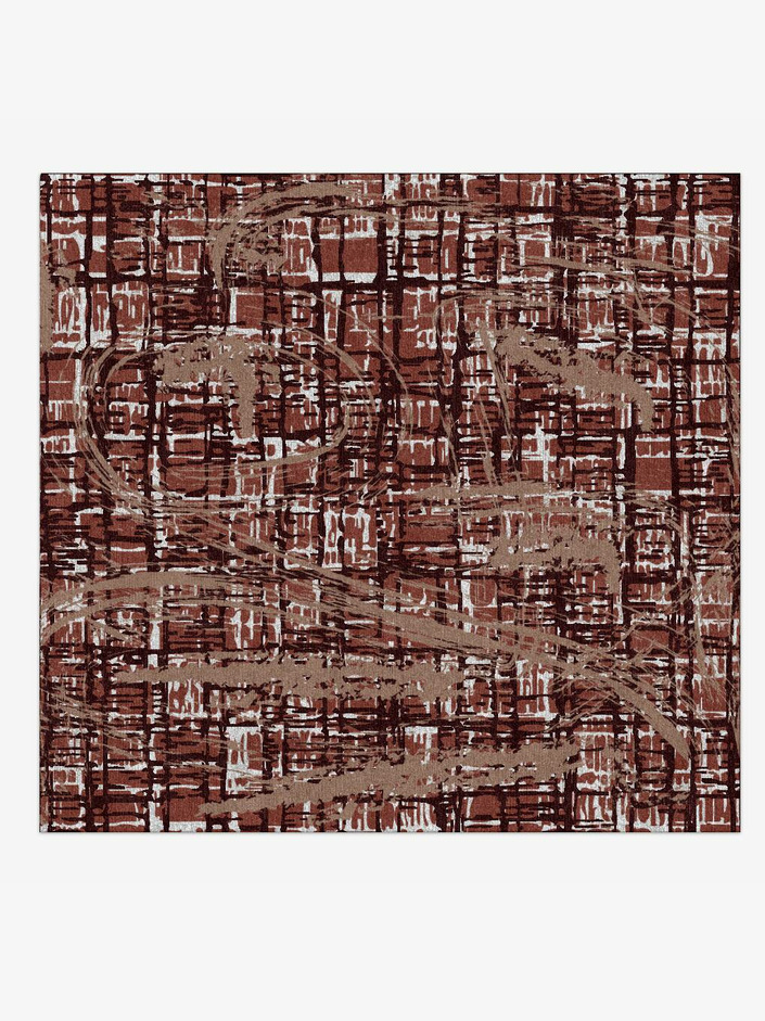 Ashley Abstract Square Hand Knotted Tibetan Wool Custom Rug by Rug Artisan