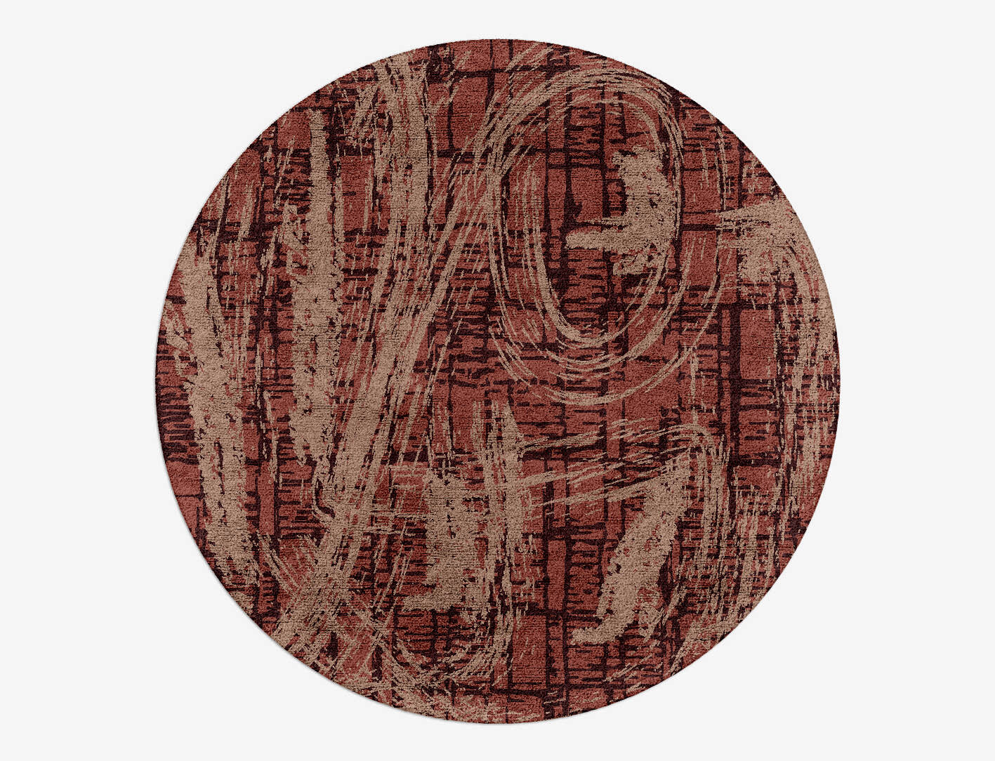 Ashley Abstract Round Hand Tufted Bamboo Silk Custom Rug by Rug Artisan