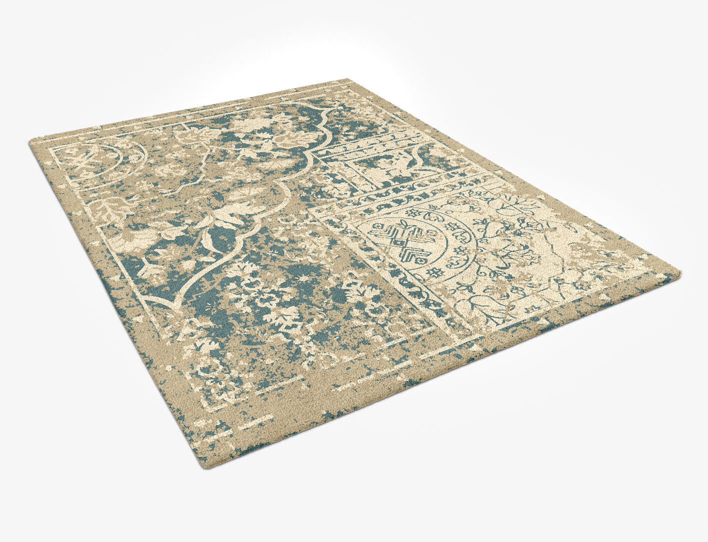 Assal Persian Bagh Rectangle Hand Tufted Pure Wool Custom Rug by Rug Artisan