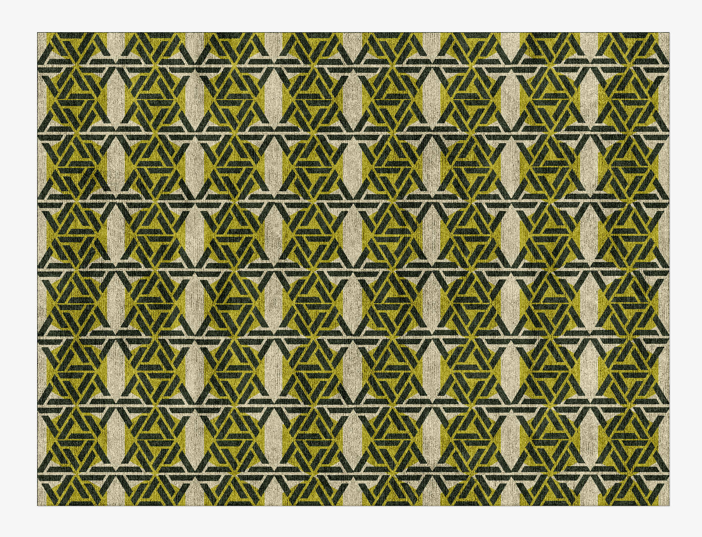 Assemblage Modern Geometrics Rectangle Hand Knotted Bamboo Silk Custom Rug by Rug Artisan