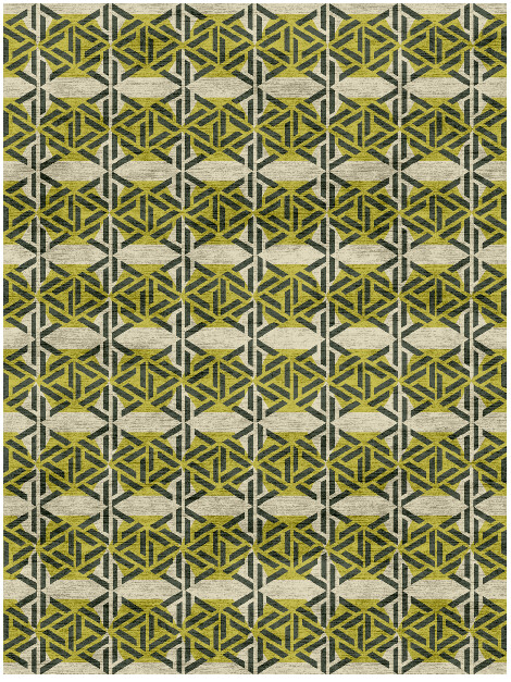 Assemblage Modern Geometrics Rectangle Hand Knotted Bamboo Silk Custom Rug by Rug Artisan