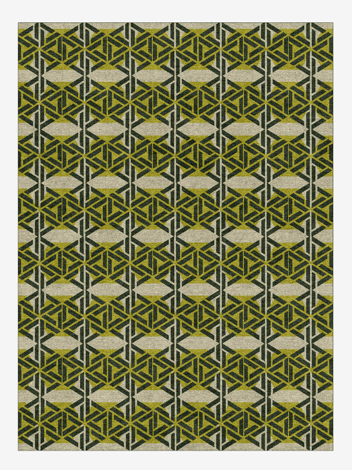 Assemblage Modern Geometrics Rectangle Hand Knotted Tibetan Wool Custom Rug by Rug Artisan