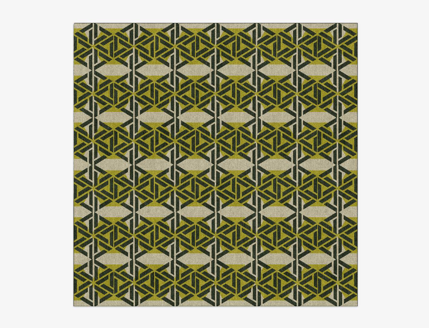 Assemblage Modern Geometrics Square Hand Knotted Tibetan Wool Custom Rug by Rug Artisan