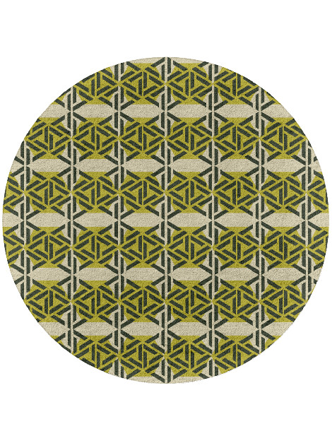 Assemblage Modern Geometrics Round Hand Tufted Pure Wool Custom Rug by Rug Artisan
