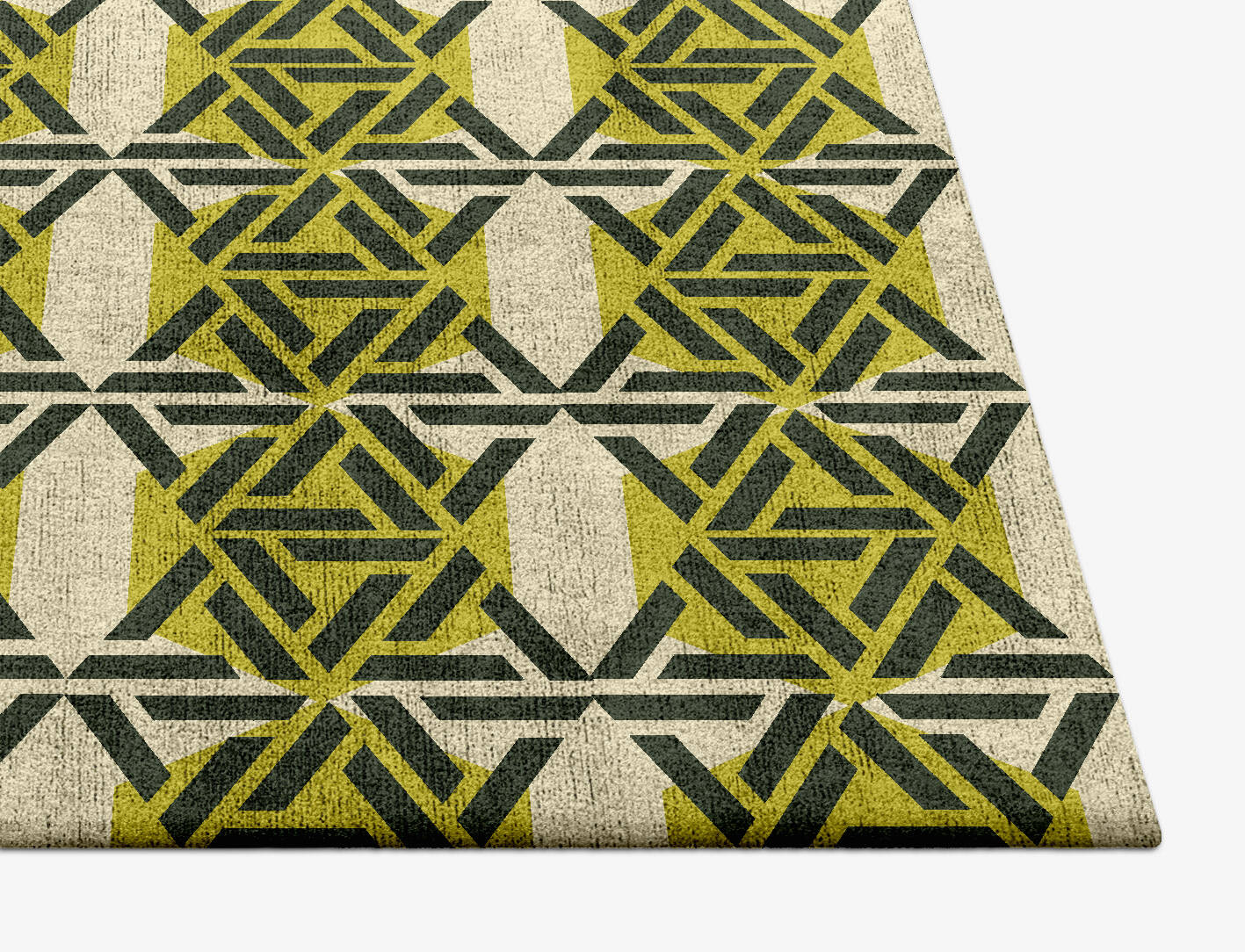 Assemblage Modern Geometrics Square Hand Tufted Bamboo Silk Custom Rug by Rug Artisan