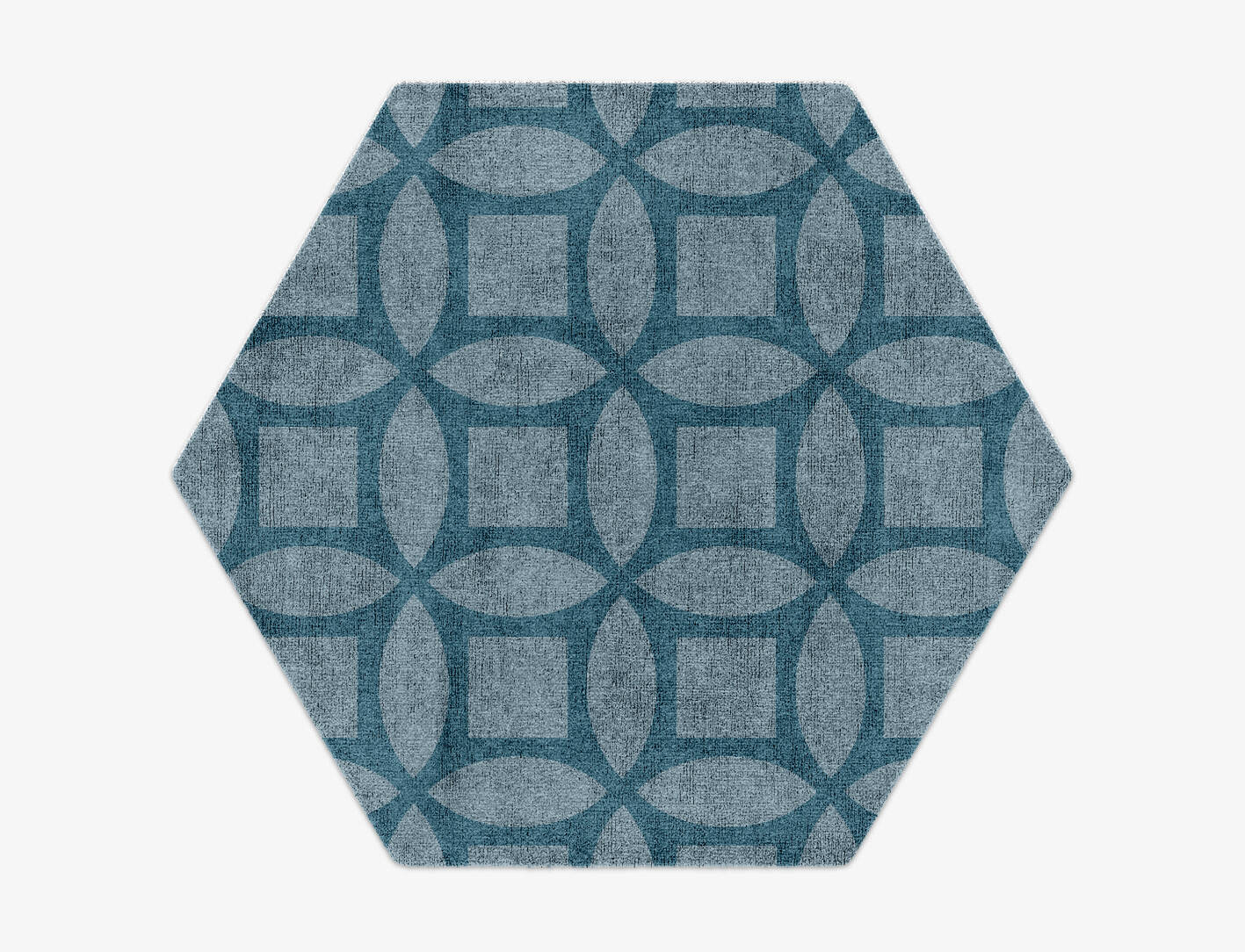 Aster Modern Geometrics Hexagon Hand Knotted Bamboo Silk Custom Rug by Rug Artisan
