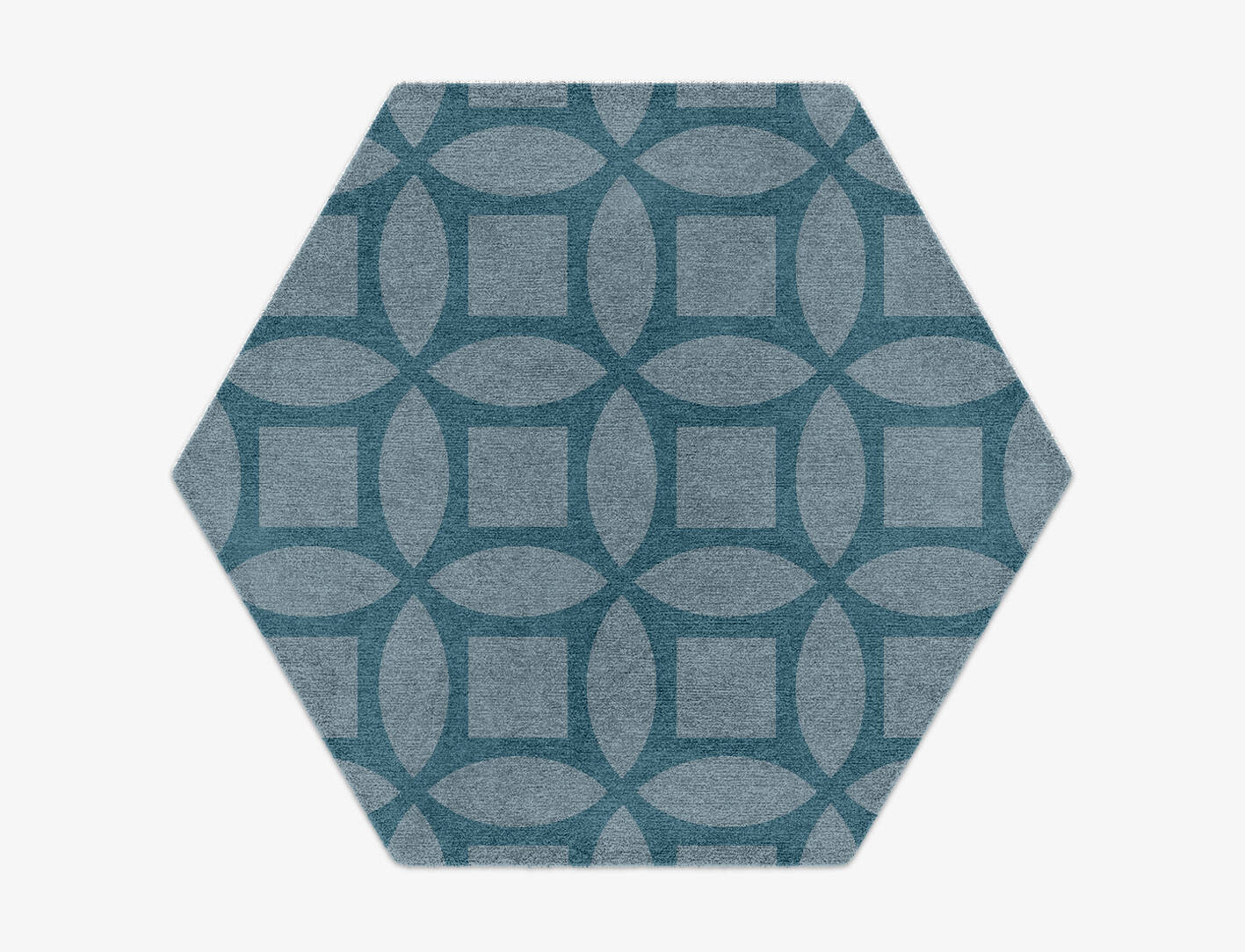 Aster Modern Geometrics Hexagon Hand Knotted Tibetan Wool Custom Rug by Rug Artisan