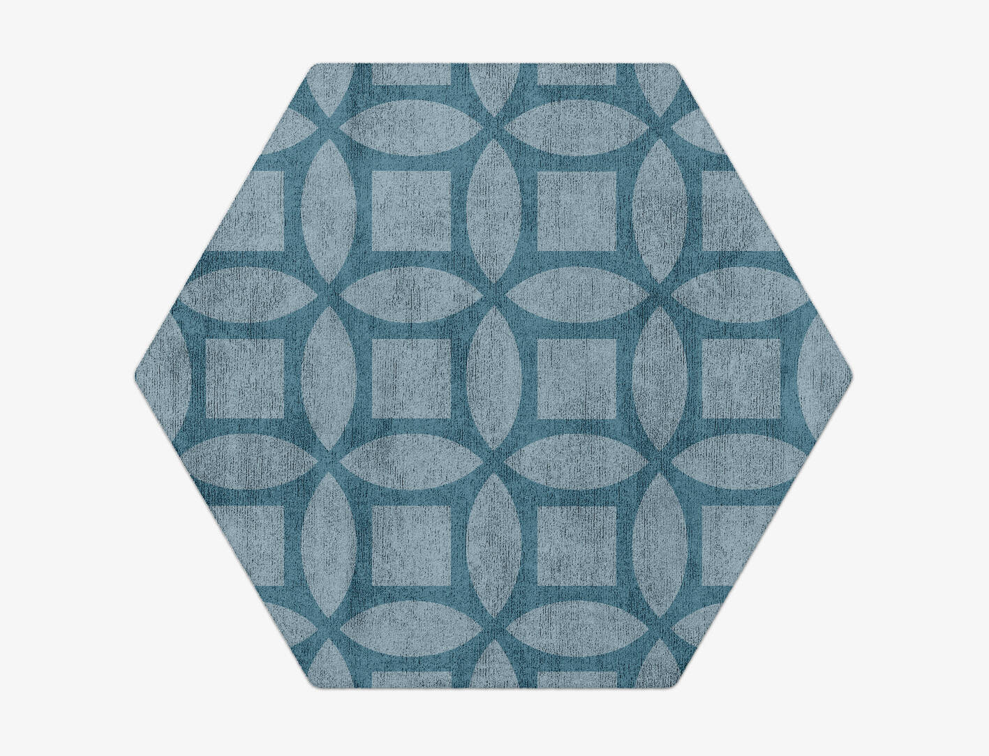 Aster Modern Geometrics Hexagon Hand Tufted Bamboo Silk Custom Rug by Rug Artisan