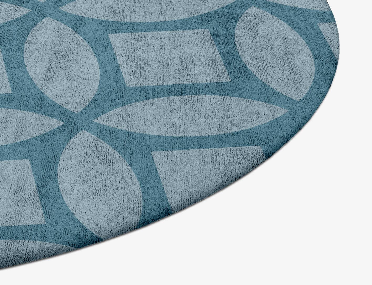 Aster Modern Geometrics Oval Hand Tufted Bamboo Silk Custom Rug by Rug Artisan