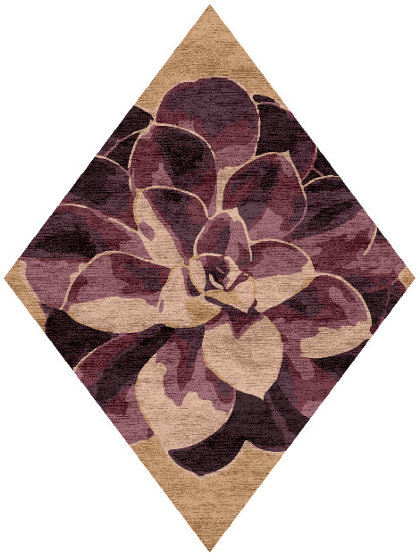 Astrantia Floral Diamond Hand Knotted Bamboo Silk Custom Rug by Rug Artisan