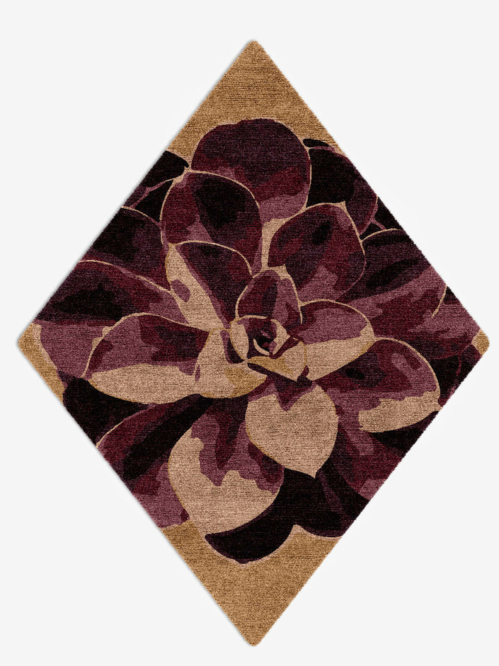 Astrantia Floral Diamond Hand Knotted Bamboo Silk Custom Rug by Rug Artisan