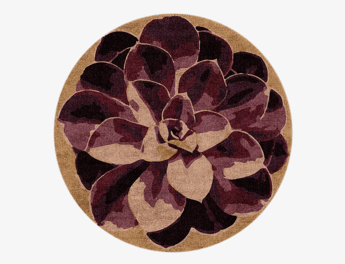 Astrantia Floral Round Hand Knotted Bamboo Silk Custom Rug by Rug Artisan