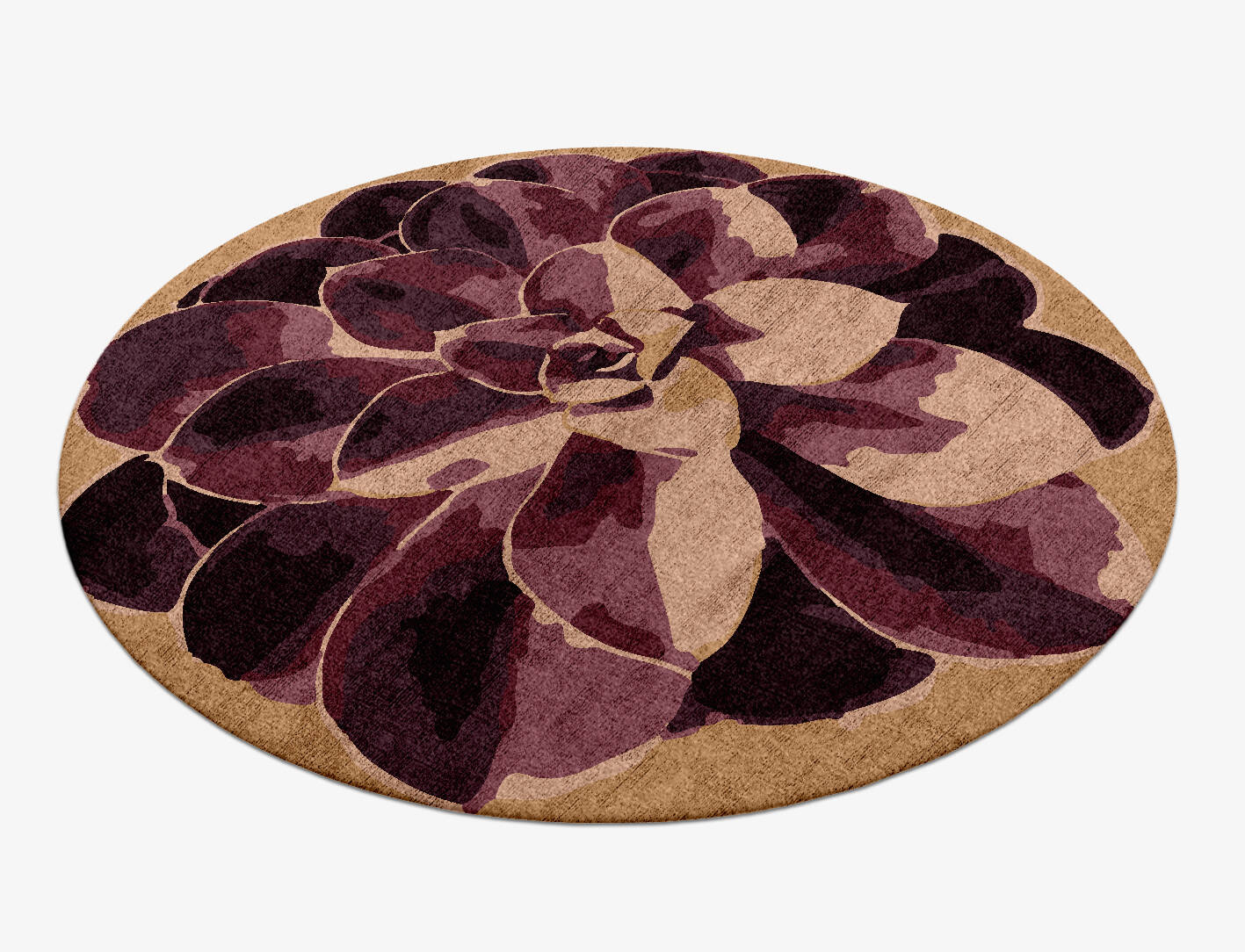 Astrantia Floral Round Hand Knotted Bamboo Silk Custom Rug by Rug Artisan