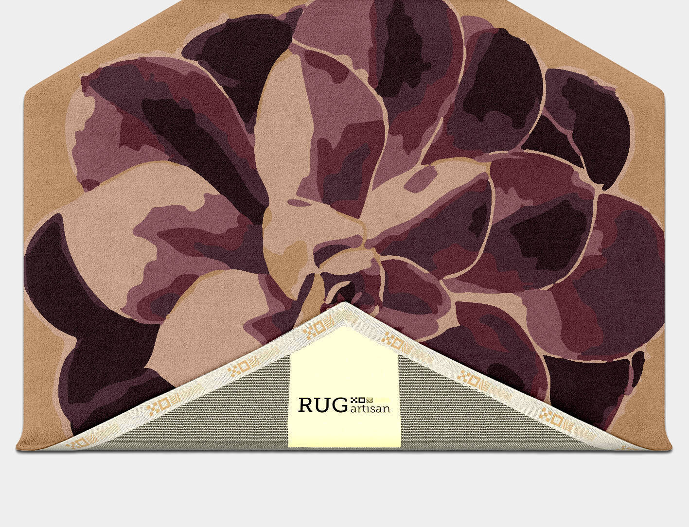 Astrantia Floral Hexagon Hand Tufted Pure Wool Custom Rug by Rug Artisan